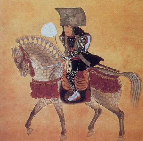 黒田長政の肖像画（馬入り、福岡市博物館所蔵）