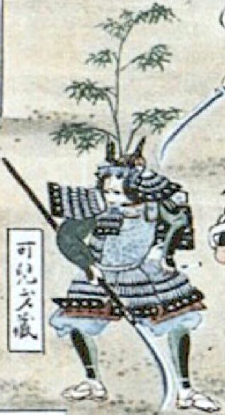 可児才蔵（『関ヶ原合戦図屏風』より）