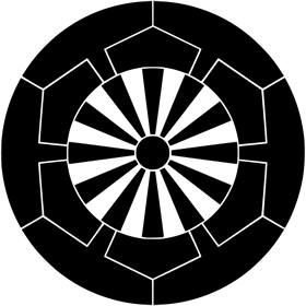 榊原康政の家紋（源氏車（榊原源氏車））